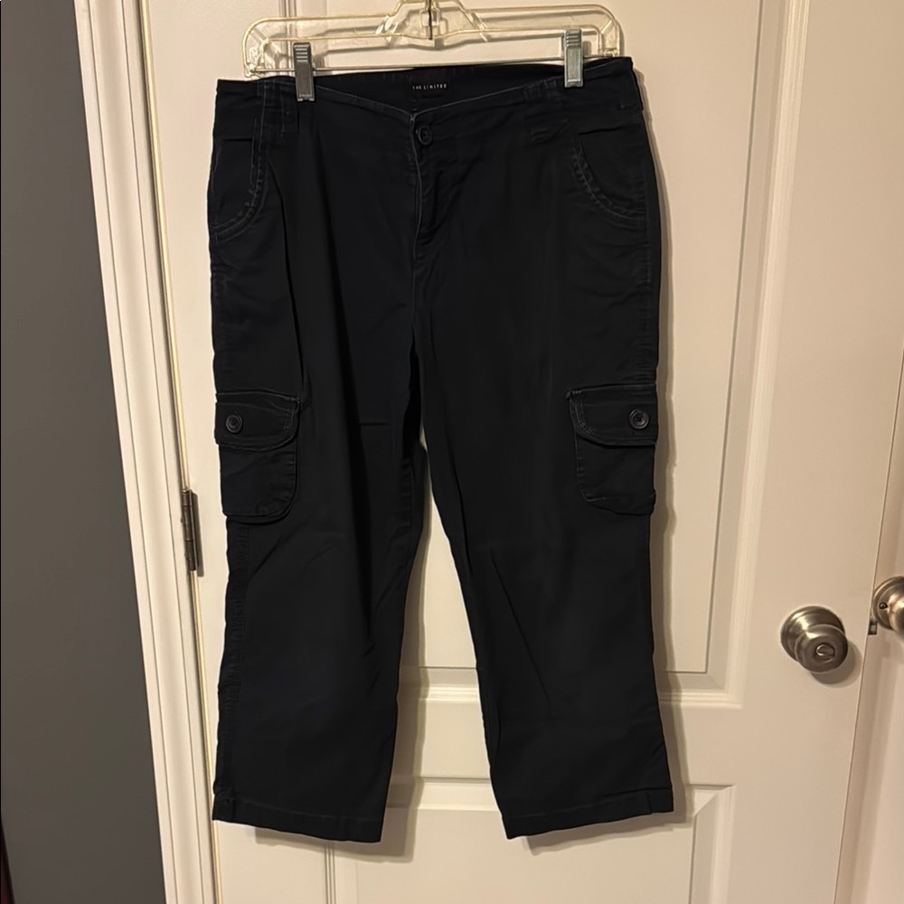 The Limited Black Capris with Tailored Fit and Smooth Texture